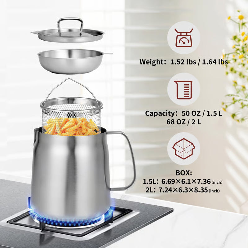 Stainless Steel Deep Fryer Pot