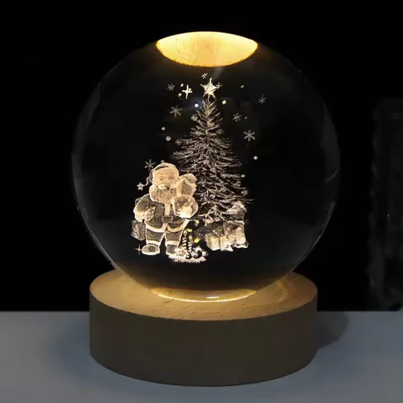 3D Solar System Crystal Ball Night Light