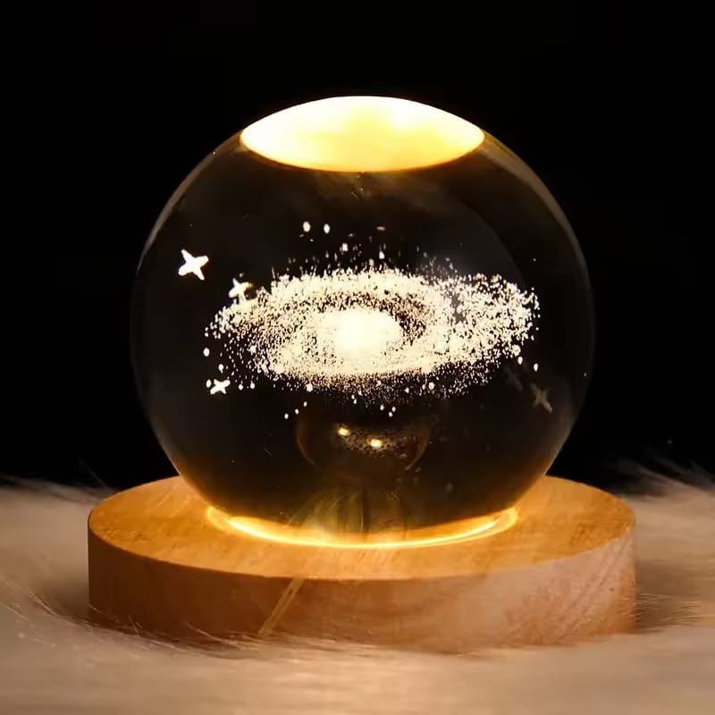 3D Solar System Crystal Ball Night Light