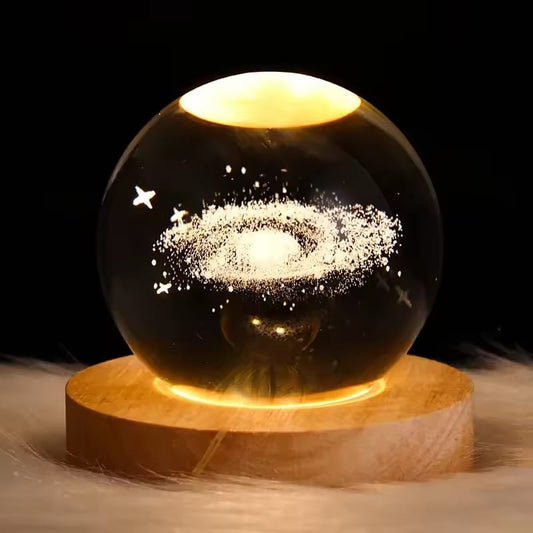 3D Solar System Crystal Ball Night Light