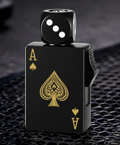 Windproof Poker Dice Rotating Cigar Lighter