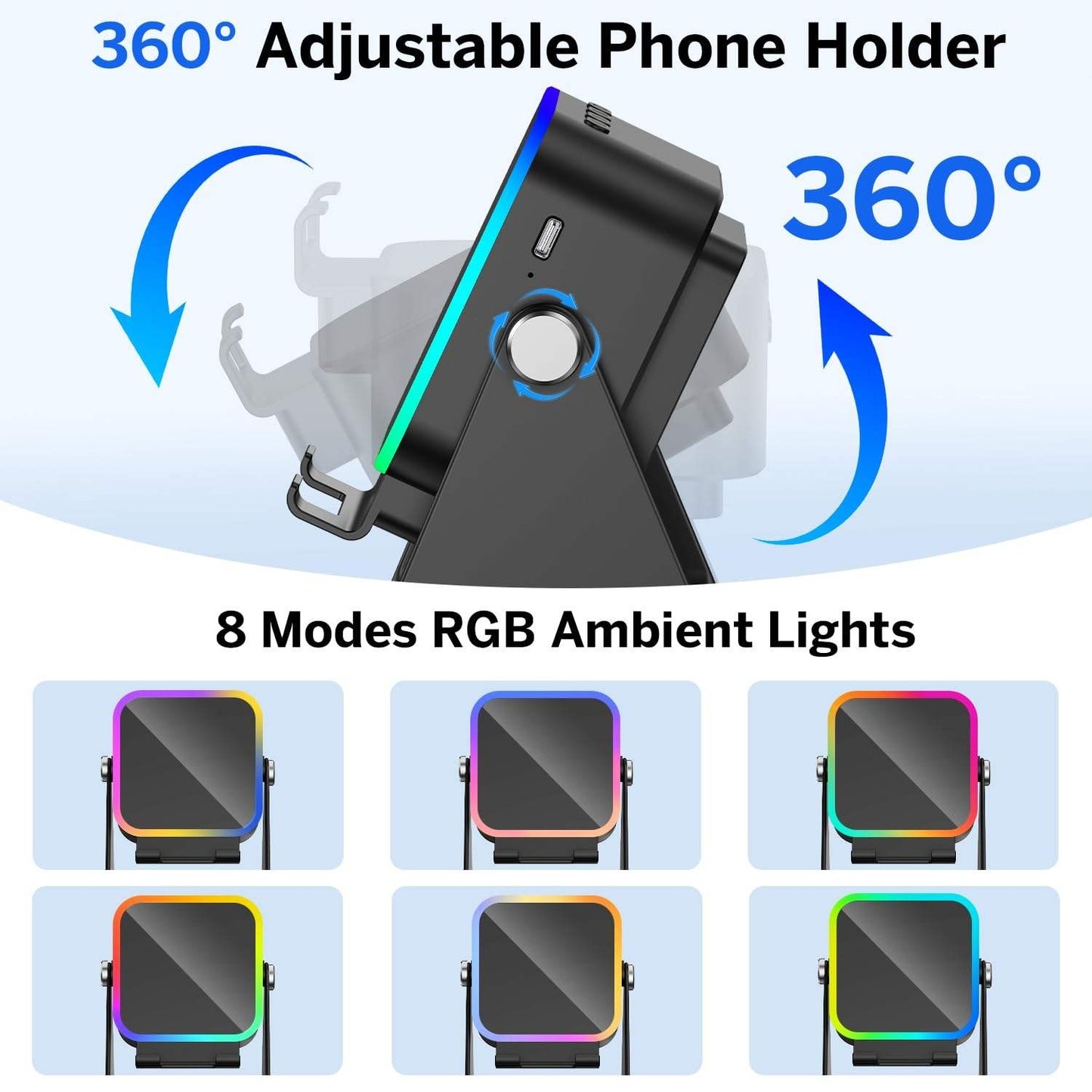 5-in-1 Wireless Speaker with Adjustable Phone Stand