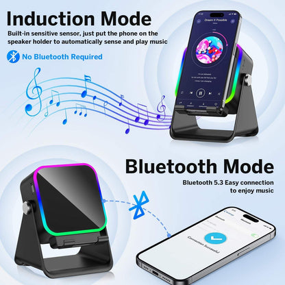 5-in-1 Wireless Speaker with Adjustable Phone Stand