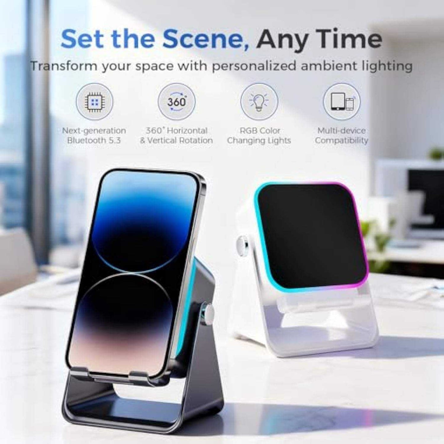 5-in-1 Wireless Speaker with Adjustable Phone Stand